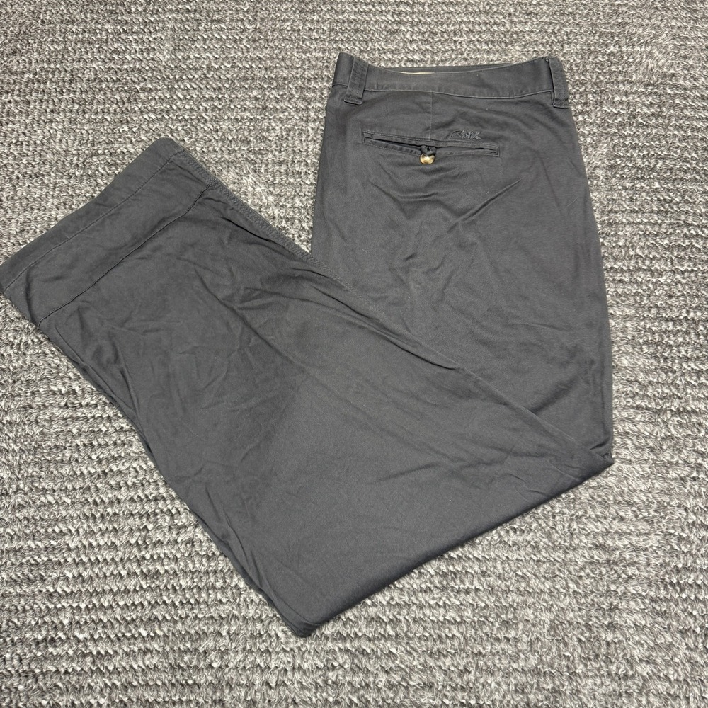 Mountain Khakis Mens Casual Chino Pants 44x30 Charcoal Gray Stretch Cotton